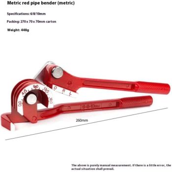 180, Slip Handle. One Degree Adjustable Pipe Bender for Plumbing and HVAC Applications. Non-Handed Tool for Bending Steel Tubing.