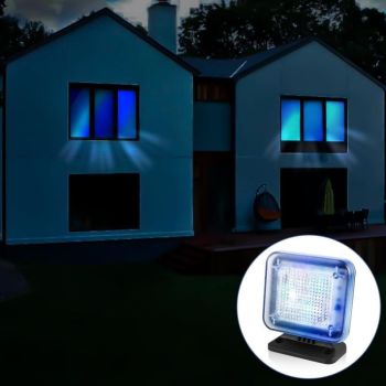 Dummy TV Simulator with 12 LEDs and 3 Selectable Programs Energy, Efficient with Timer Complete with Mains Adapter for Use as a Burglar Deterrent