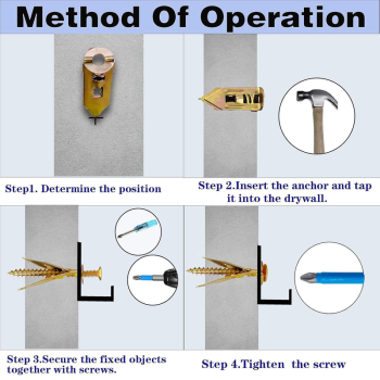 380 Pcs Self-Drilling Wall Anchors and Screw Kit Drywall Fixing Anchors Repair Tools Fasteners for Mounting Furniture on Moist Drywall
