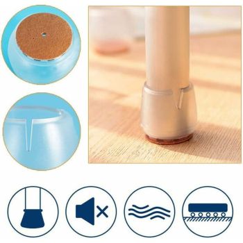 24 Pcs Chair Caps Protection Foot of Pad Chair Silicone Pads of Legs of Furniture Leg Covers Protectors of Floor for Round Legs, 25 mm, 30 mm