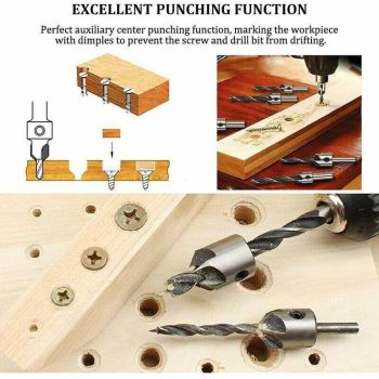 8 Pcs Meche a for Perceuse Wood, Drill Bit with Fraise, 10mm
