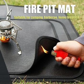 Fireproof Mat Mat of Fire Resistant A the Heat Rectangle for Outdoor Lawn Protection of Terrace, 50, BBQ and Outdoor Braseros, 64CM