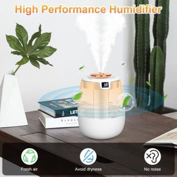 Ambient Air Humidifier 2.2 L with Smart Display of Humidity Ultra, Quiet 20 DB Automatic Shutdown Mini Humidifier with Light LED