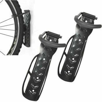 Wall Black, Mounted Bicycle Storage Rack Bike Wall Hanging Hook with Complete Accessories Garage and Shop Bike Mount Holder