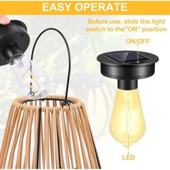 2 Pcs Bulb Outdoor Solar Outdoor Garden Solar Lamp Spare with Bulb Led Glossy Solar Lantern Cover of Spare for of Garden Outdoor Pendant