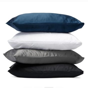 Satin pillowcase 2-pack, 50 x 66cm, Cornflower