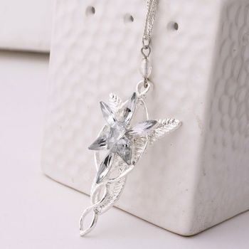 Evenstar Lord of the Rings Silver Plated Necklace, Arwen
