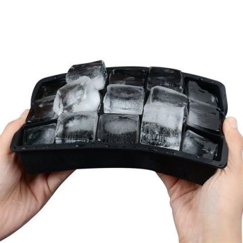 Black Ice Cube Mold Large Squares for Ice Chocolate Jelly
