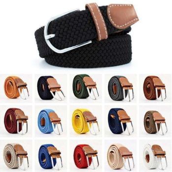 Relax Belt W26-W36 Elastic Canvas Fabric Khaki