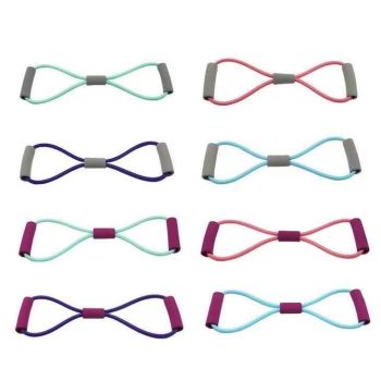 Resistance bands set for exercise yoga rehab, multicolor