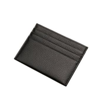 Black Card Holder Wallet with Bill Compartment