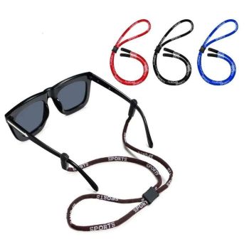 3 Pcs Glasses Cords Adjustable Sports Straps, Black