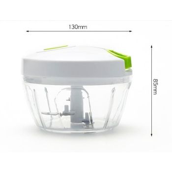 Onion Chopper 500 ml Manual Kitchen Helper, White