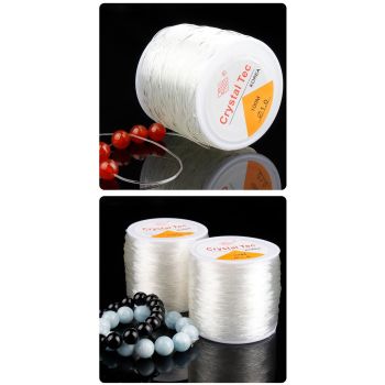 100m Transparent Elastic Thread for Jewelry Making, 0.6mm