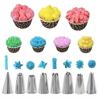 Blue Tulle Set with Liquor Bag, Liquor Tweezers, and Dough Scraper, 14 Pieces