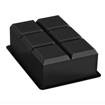 Large Square Ice Chocolate Jelly Mold, XL Cubes, Black