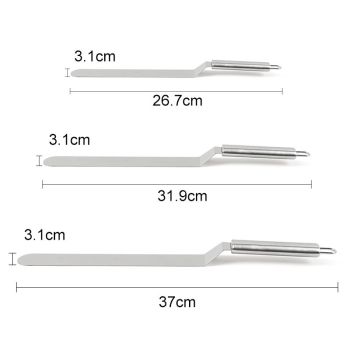 3 Pcs Silver Palette Knife Spatula for Cake Decorations