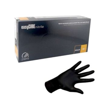100 pcs Black Nitrile Gloves, Grip Protection for Many Industries, M