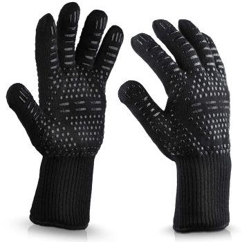 Grill mitt with super grip, Black