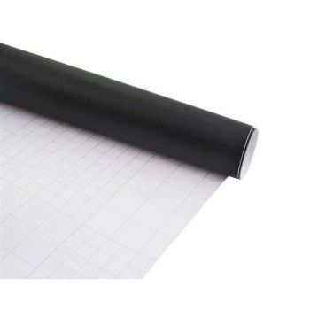 Reusable Self-Adhesive Chalk Poster with Crayons, Black