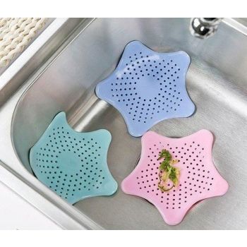 Silicone sink drain filter for bathtub and shower, white