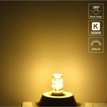 5 Pack G9 LED Bulbs 2W 20W Halogen Equivalent Warm White Non Dimmable, 200lm 3000K AC 220 to 240V