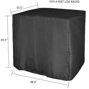 Firewood Rack with Waterproof 420D Oxford Cover Large Outdoor Log Holder, 222 x 64 x 2in