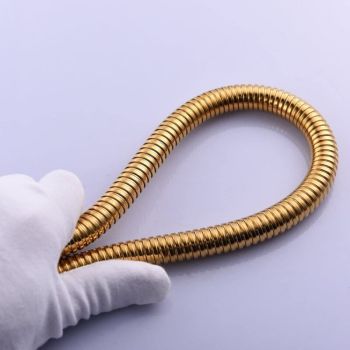 Gold Anti Kink Stainless Steel Flexible Shower Hose with Solid Brass Connector, 2M 78in