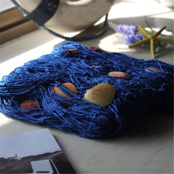 Decorative Fishing Net with Shells Nautical Beach Wall and Door Decor
