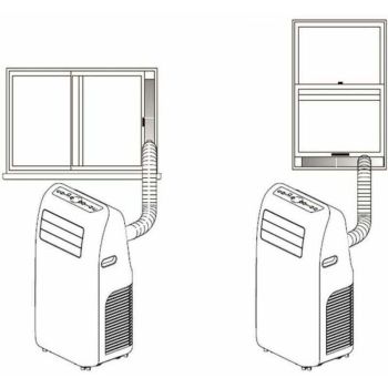 2 Pack Adjustable Window Seal Plates for Portable Air Conditioner, 55 to 110cm Opening 7.5 to 20cm