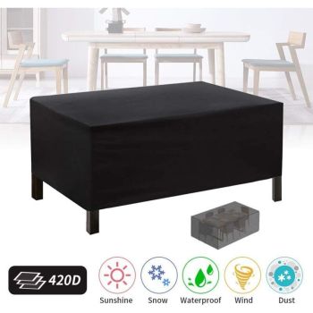 Waterproof Garden Furniture Cover 420D Oxford Windproof Anti UV Table Protector, 180 x 120 x 74cm