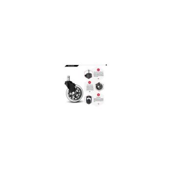 5 Pack Universal Office Chair Casters, Quiet and Abrasion Resistant Office Chair Replacement Wheels, 3 Inch