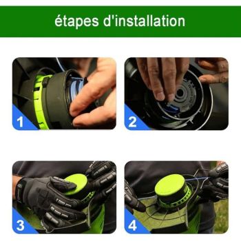 6 Pack Replacement Spools Compatible with Parkside PRTA 20-Li C3 IAN351753 Cordless Trimmer