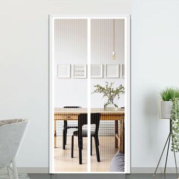 Magnetic Mosquito Net Curtain, Magnet Mosquito Net Door, Anti Mosquito Curtain Door, Patio Keeps Mosquitoes and Insects Out White 100x210CM
