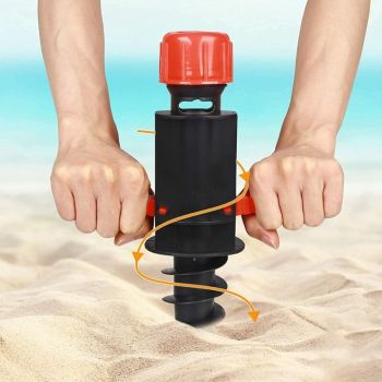 Parasol Support, Parasol Base to Screw Into The Ground, for Beach Sand or Land Parasol Feet, Parasol Hooks, Parasol Base Sand