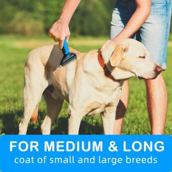 Brush for Dogs and Cats, Undercoat Brush Deshedding for Medium to Long Haired Dogs and Cats, Removes Slightly Dead Undercoat