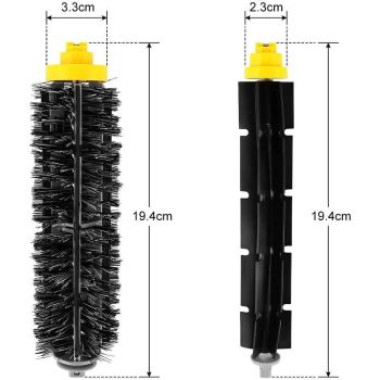 2 Pack Roller Brushes Compatible with iRobot Roomba 585 595 600 605 610 616 620 625 630 650 680 700 Series