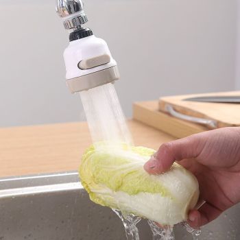 Water Saving Filter Nozzle, 360 Degree Movable Kitchen Faucet Head, 3 Modes Adjustable Shower Head Filter Sprayer for Kitchen Bathroom, Lengthen