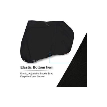 Bike Cover Waterproof Rain Cover 190T Nylon UV Rain Protection Heavy Duty Dust Cover for MTB Road Bike with Lockable Storage Bag, Black