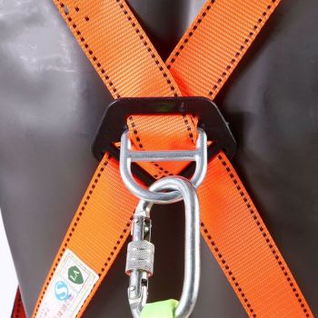 Nylon Double Fall Arrest Harness, Climbing Harness, Full Body Fall Protection Harness from Height, Adjustable Harness