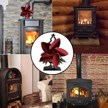 Fireplace Fan Fireplace and Stove Accessory Christmas Tree Shape x12 x23cm, 17.5cm, 5cm