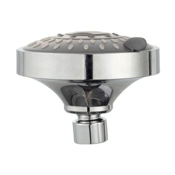 Adjustable Chrome Shower Head, Steel Round Rain Shower Head Mirror Face Shower Head