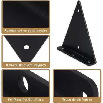 4 Pack Triangle Shelf Brackets, 5.5 Inch Iron Floating Shelf Brackets, Wall Mounted Metal Shelf Brackets for DIY Open Shelves