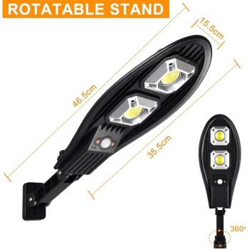 Solar Street Lights Outdoor, 60 LED Motion Sensor Lights Without Remote Control, 3 Sensor Mode, IP65 Waterproof Solar Powered Security Wall Lights