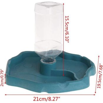 Reptile Bowl, Automatic Water Dispenser for Reptile Turtle Feeding Food Bowl Pet Bowl, LS