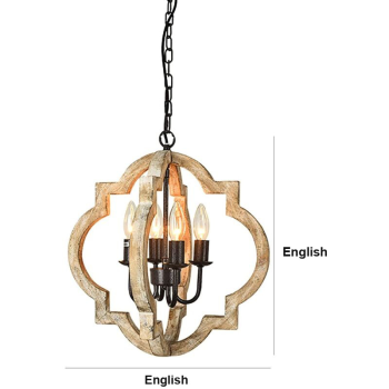 American Retro Industrial Ceiling Light Log Color E12 40W, 40 x 43cm