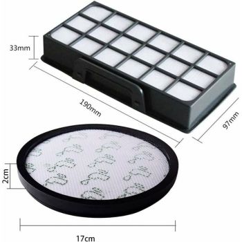 2 Pack Replacement Filters Compatible with Rowenta X Trem Power Cyclonic Vacuum Cleaner ZR006001 RO69xx RO72xx
