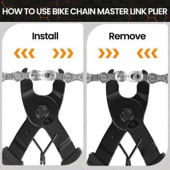 Bike Chain Repair Tool Kit, Bicycle Chain Breaker, Master Link Pliers, Chain Wear Checker Indicator, Chain Remover for 6 7 8 9 10 Speed Bikes