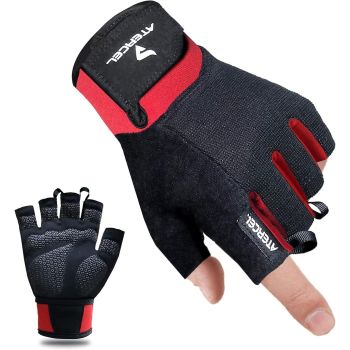 Workout Gloves for Men and Women, Breathable Half Finger Gym Gloves for Weight Lifting, Cycling and Training