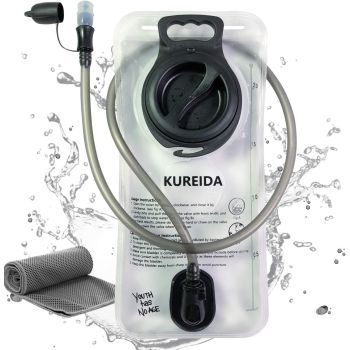 2L 3L Hydration Bladder, Leak Proof Water Reservoir, BPA Free, Wide Opening, Water Storage Bag for Biking Hiking Running Camping Climbing, 2 Liter-3 Liter